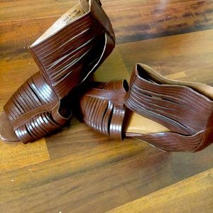 Aldo - Strappy Covered Wedge Heel Sandals